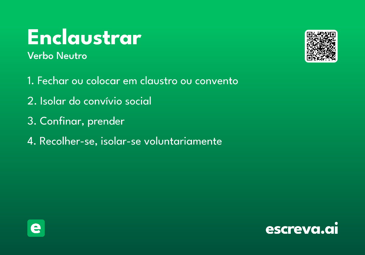 enclaustrar