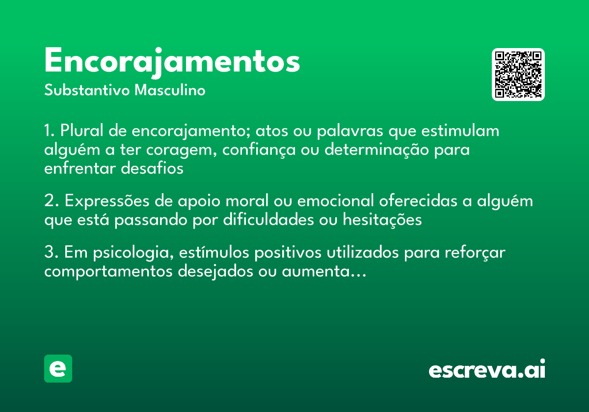 encorajamentos