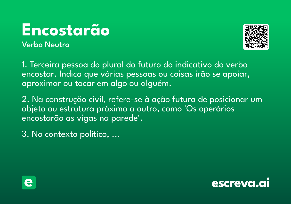 encostarão