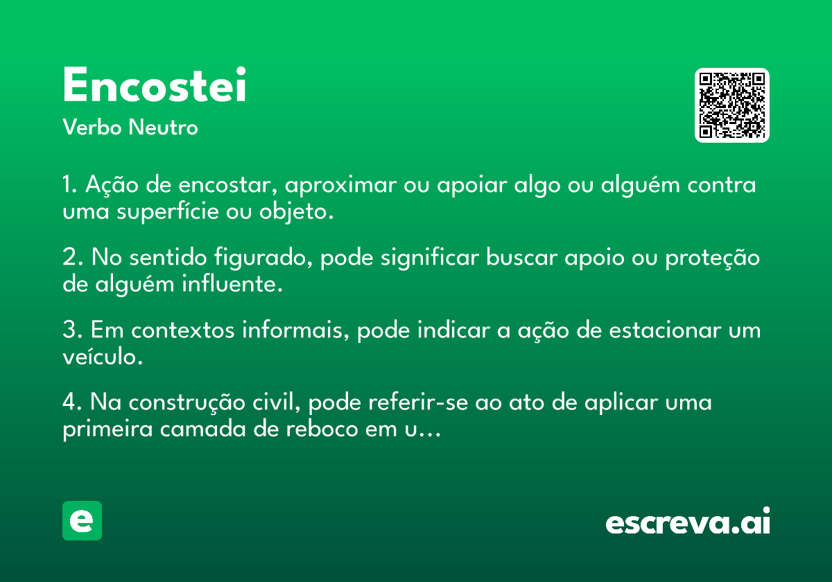 encostei
