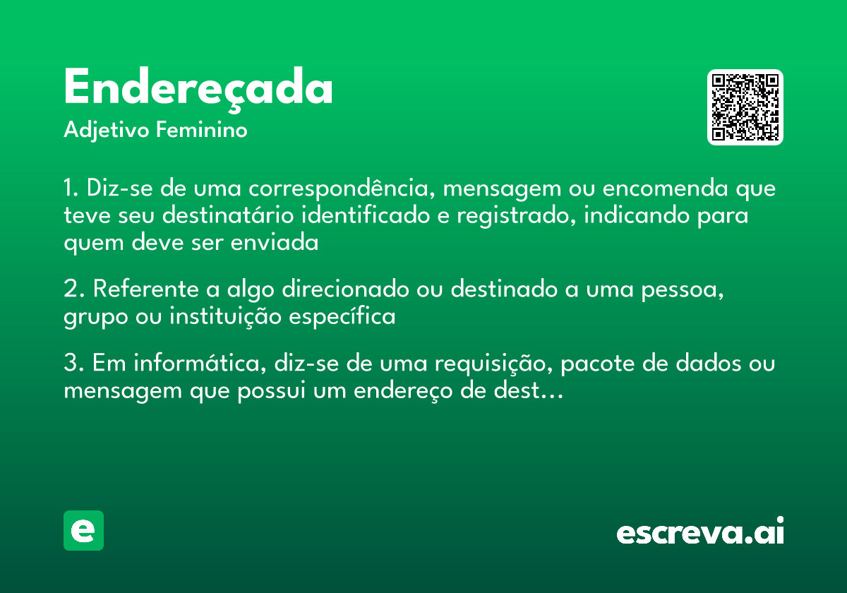 endereçada
