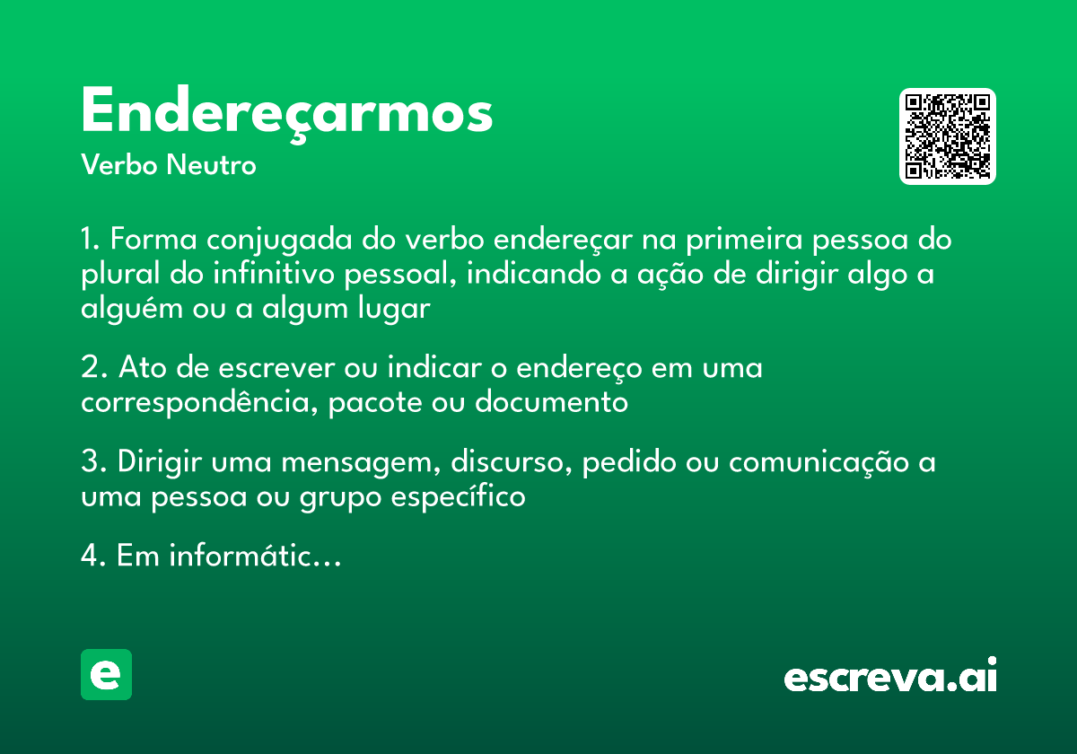 endereçarmos