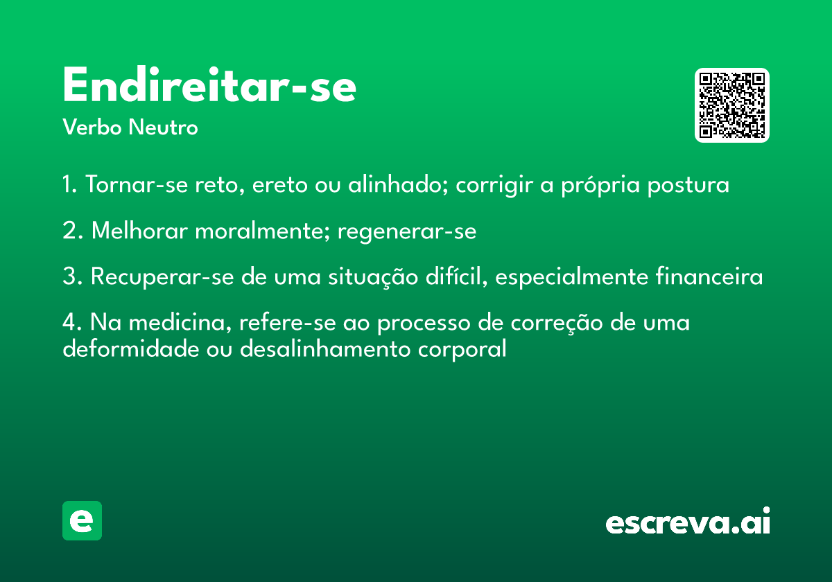 endireitar-se