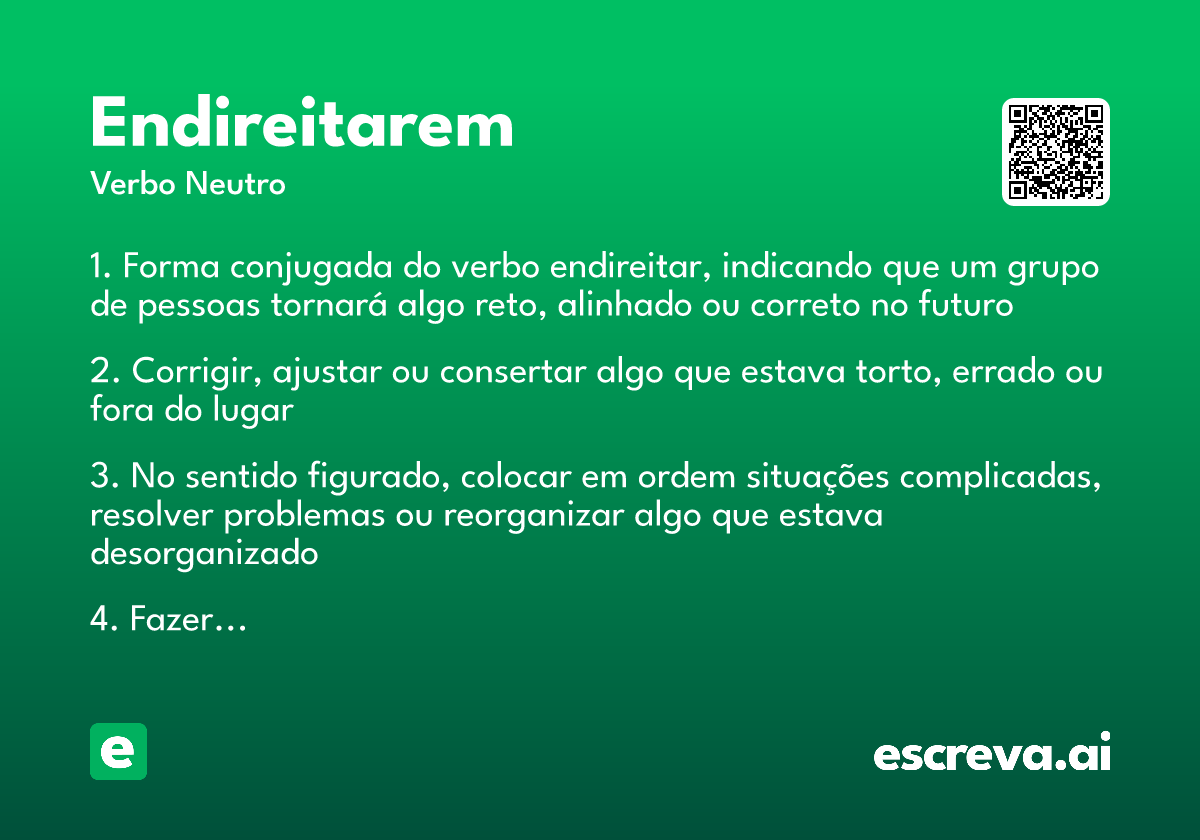 endireitarem
