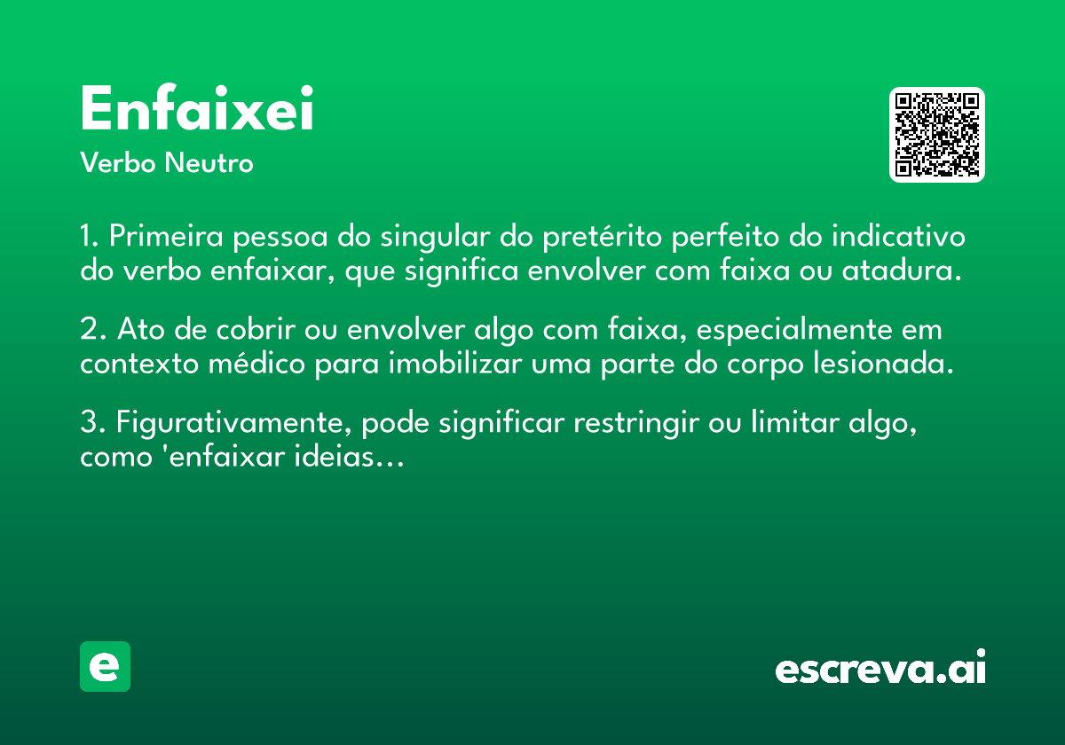 enfaixei