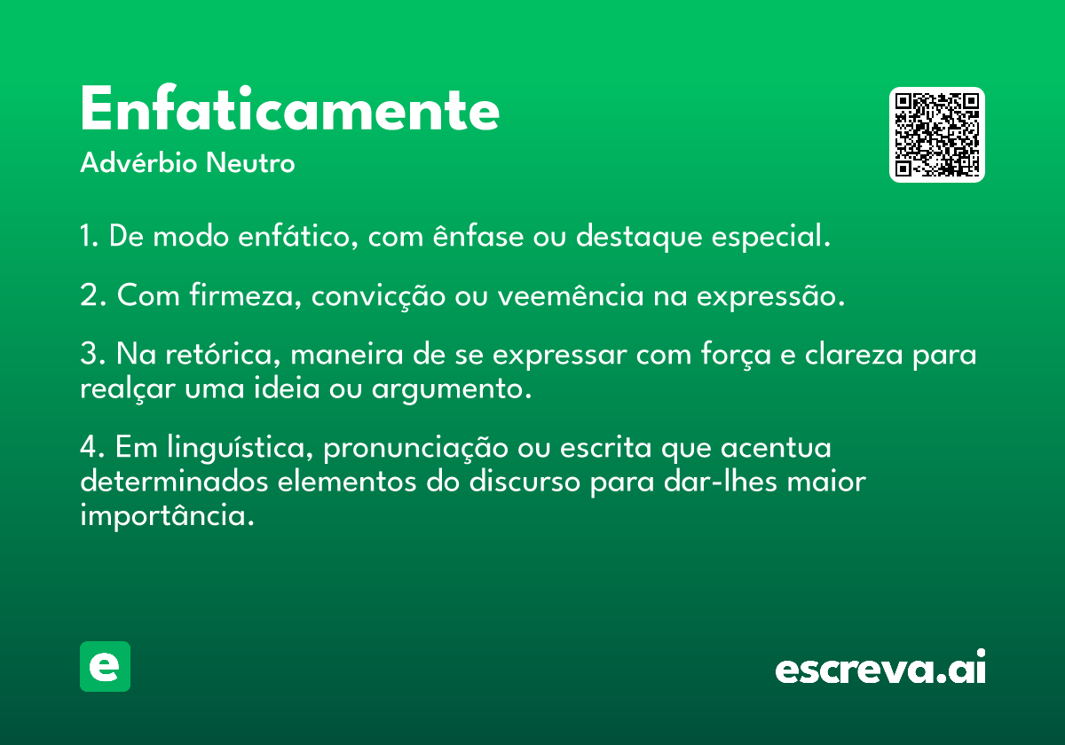 enfaticamente