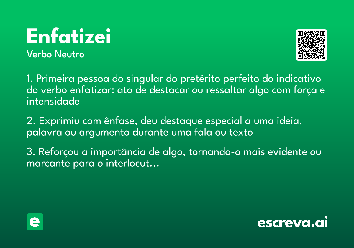 enfatizei