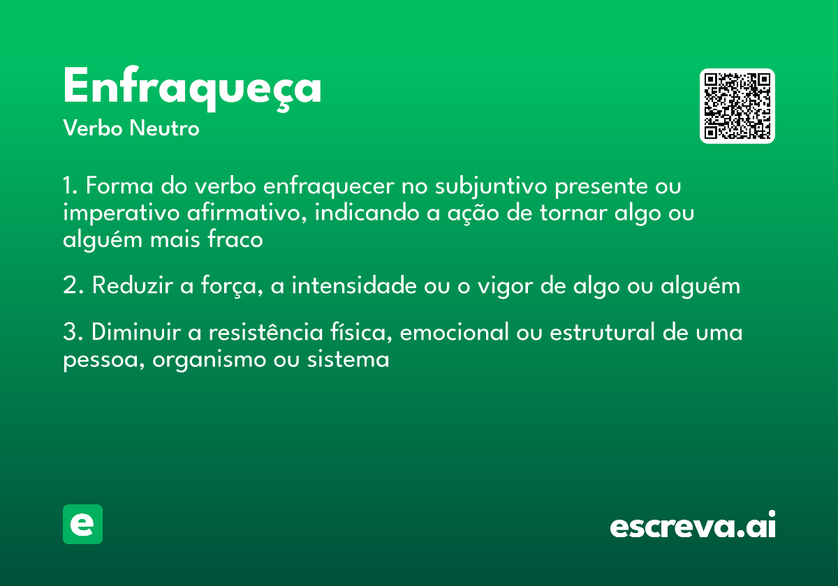 enfraqueça