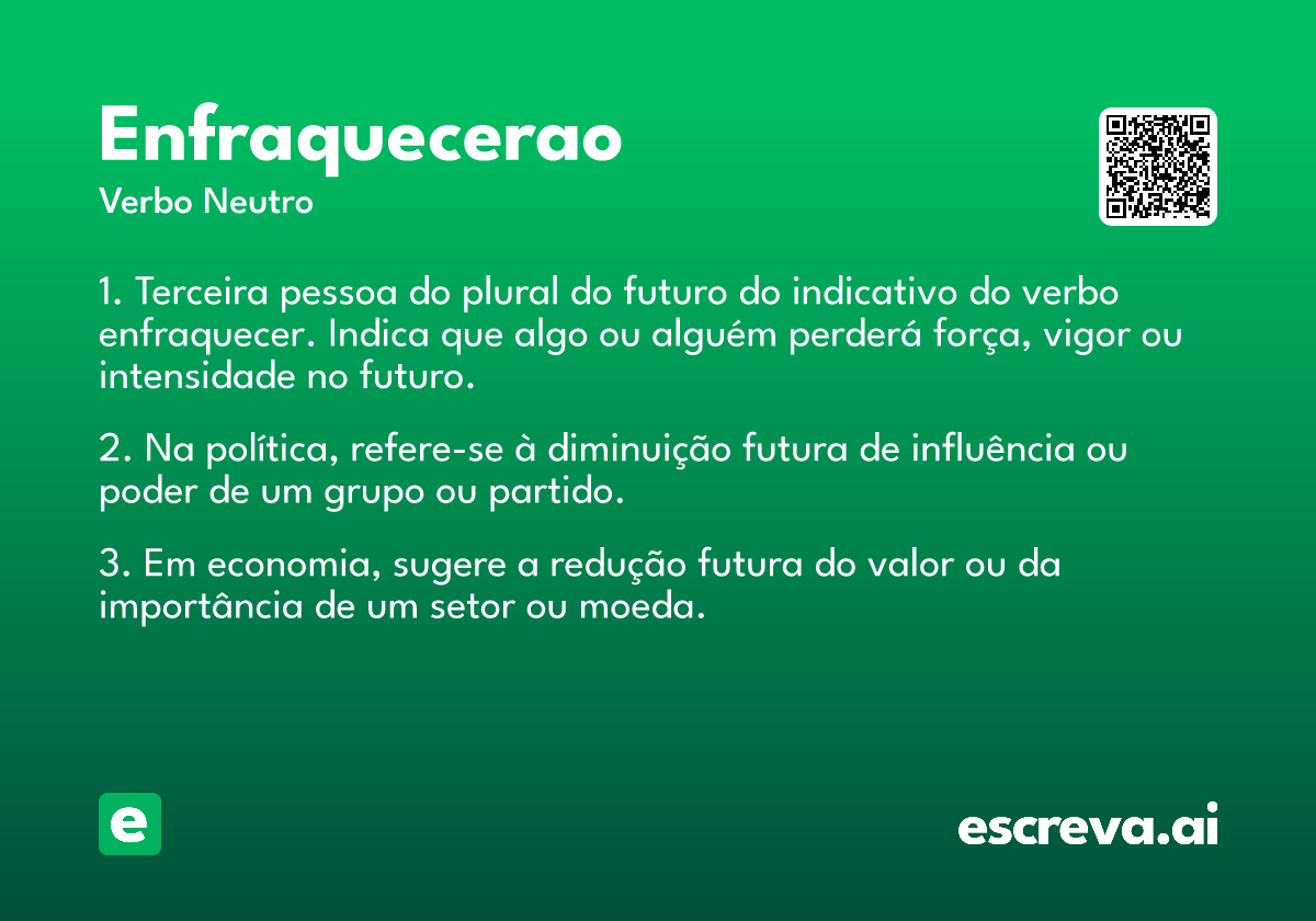 enfraquecerao