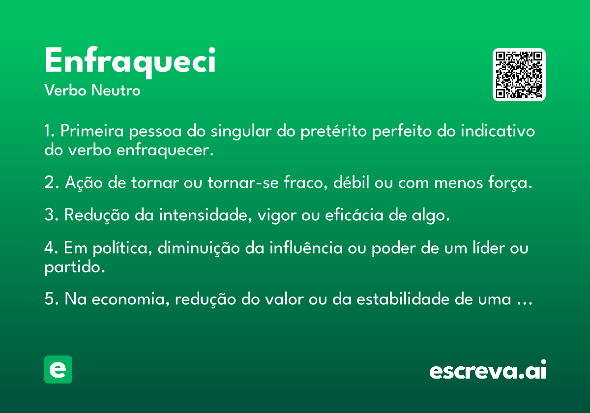 enfraqueci