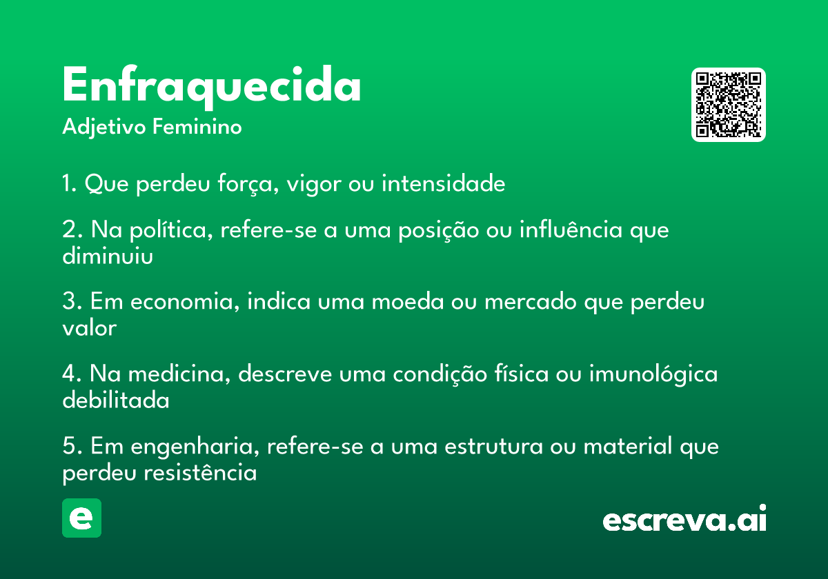 enfraquecida