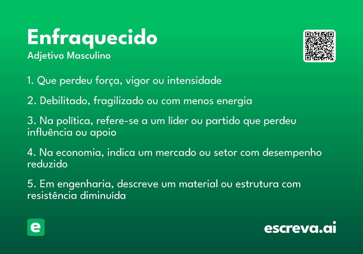 enfraquecido