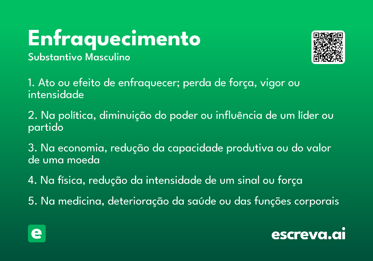 enfraquecimento