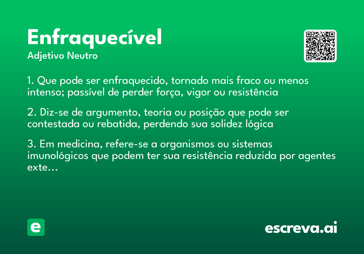 enfraquecível
