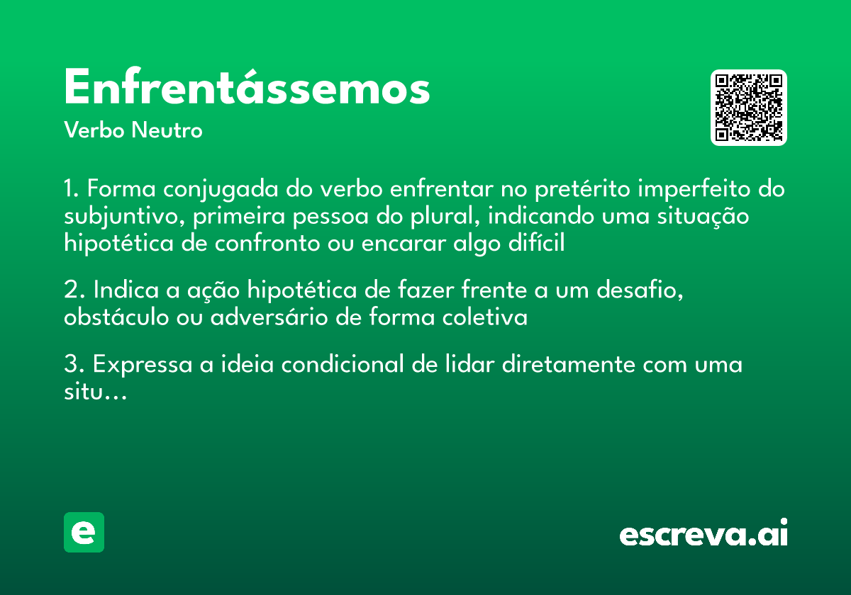 enfrentássemos
