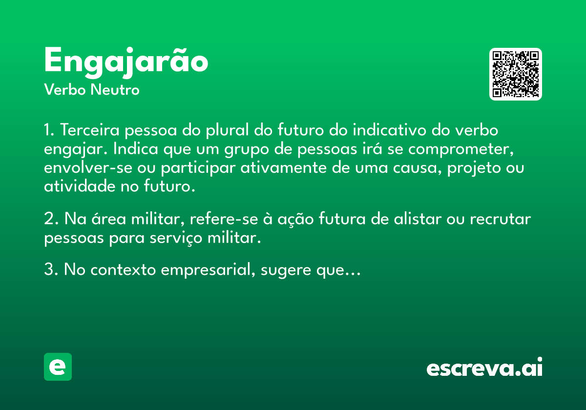 engajarão