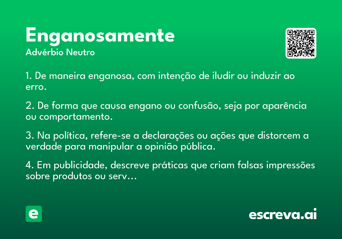 enganosamente