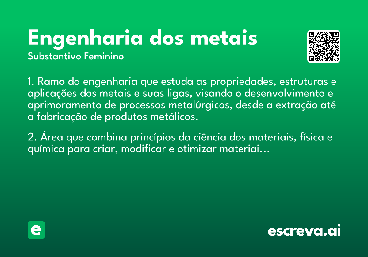engenharia dos metais