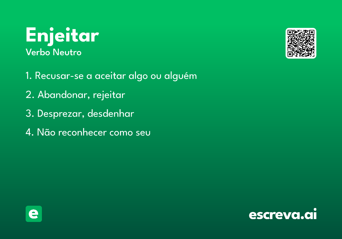 enjeitar