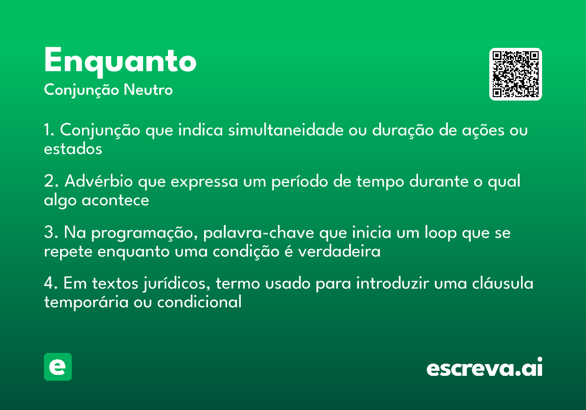 enquanto