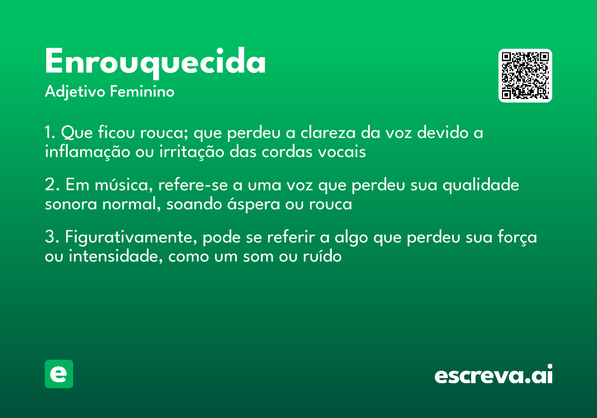 enrouquecida