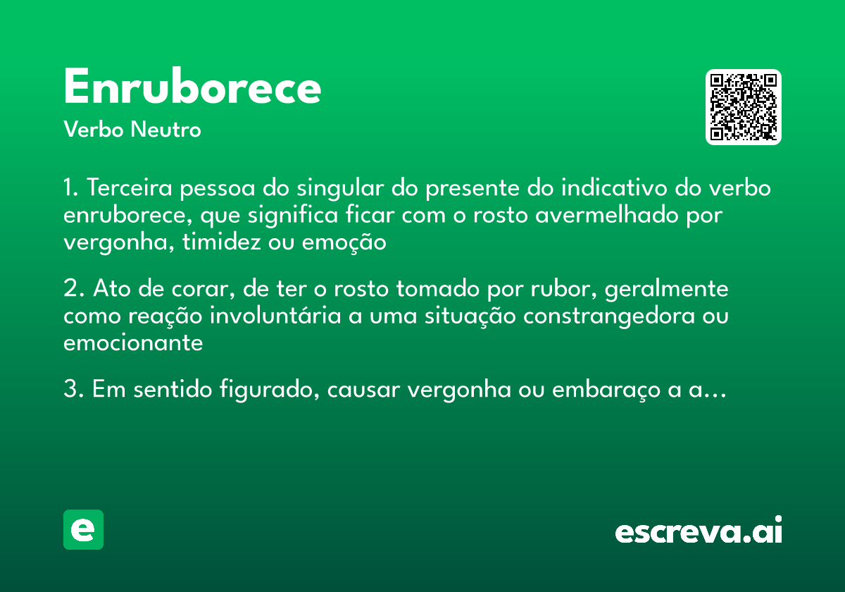 enruborece