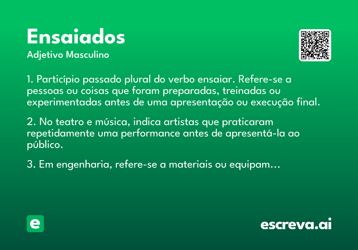 ensaiados