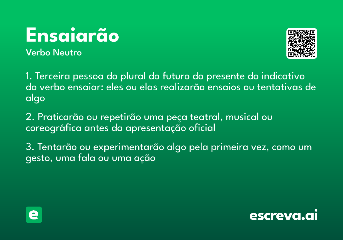 ensaiarão