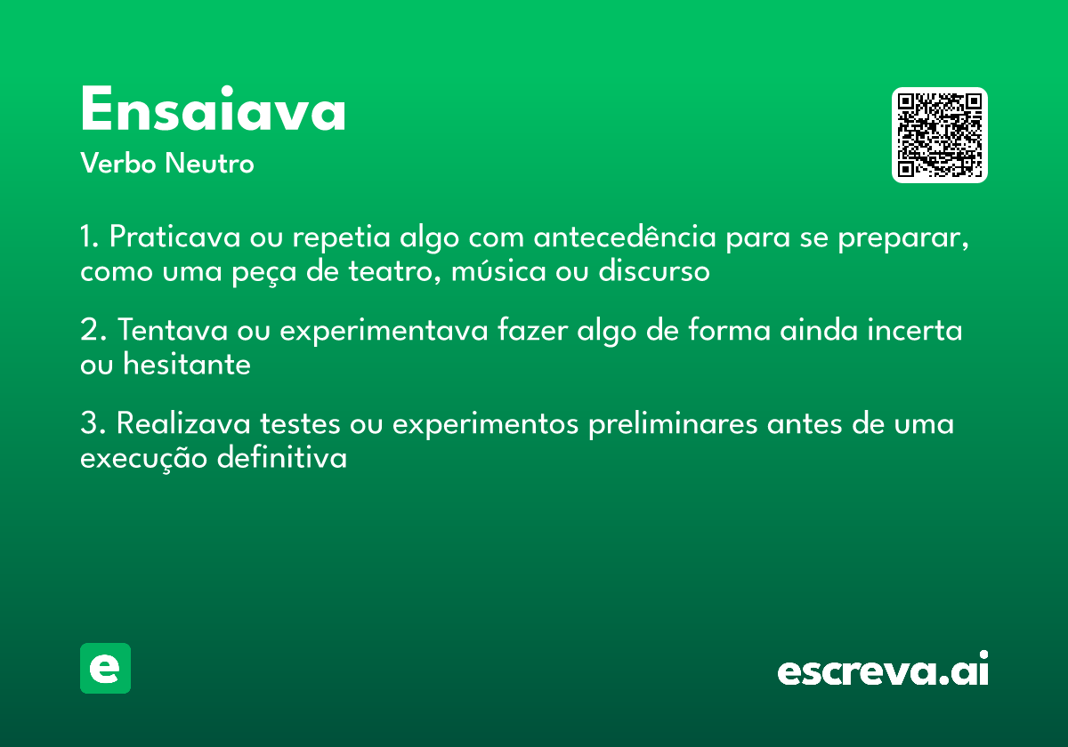 ensaiava