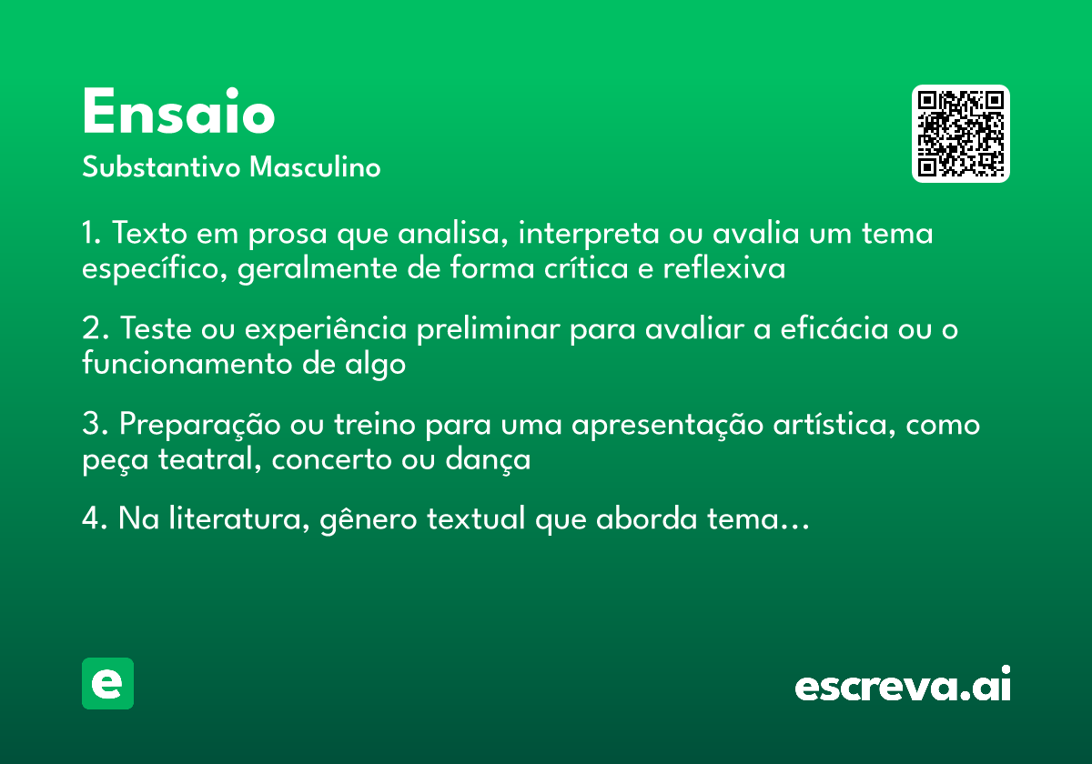 ensaio