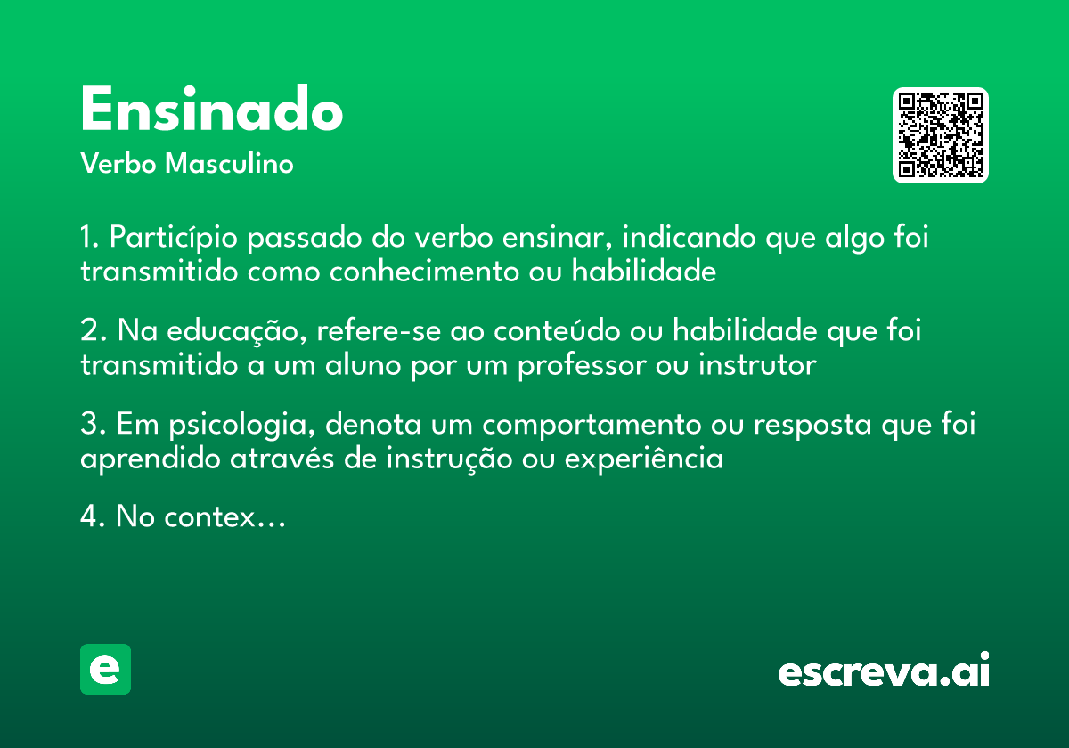 ensinado