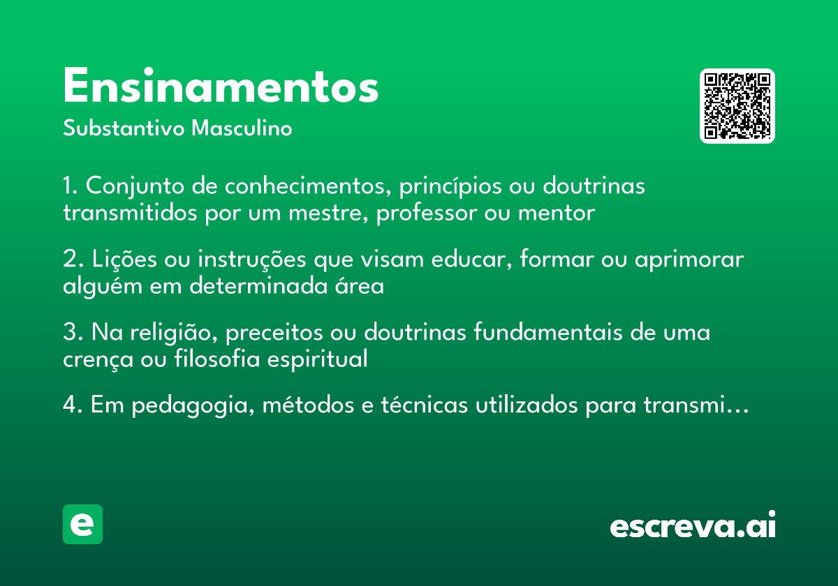 ensinamentos