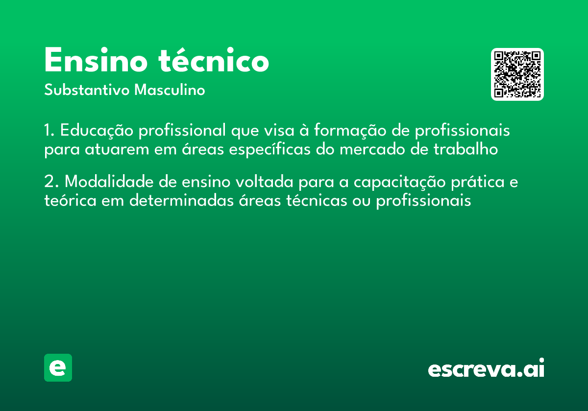 ensino técnico