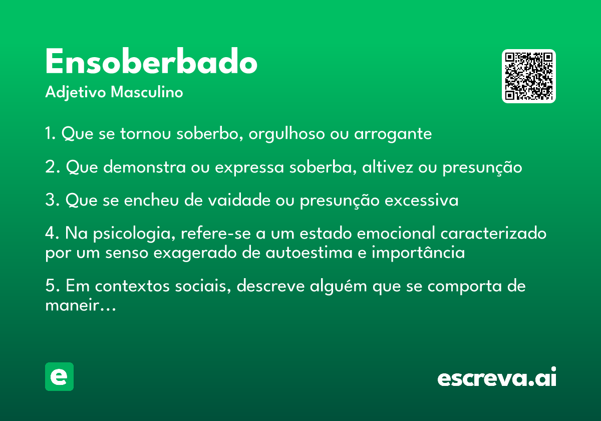 ensoberbado
