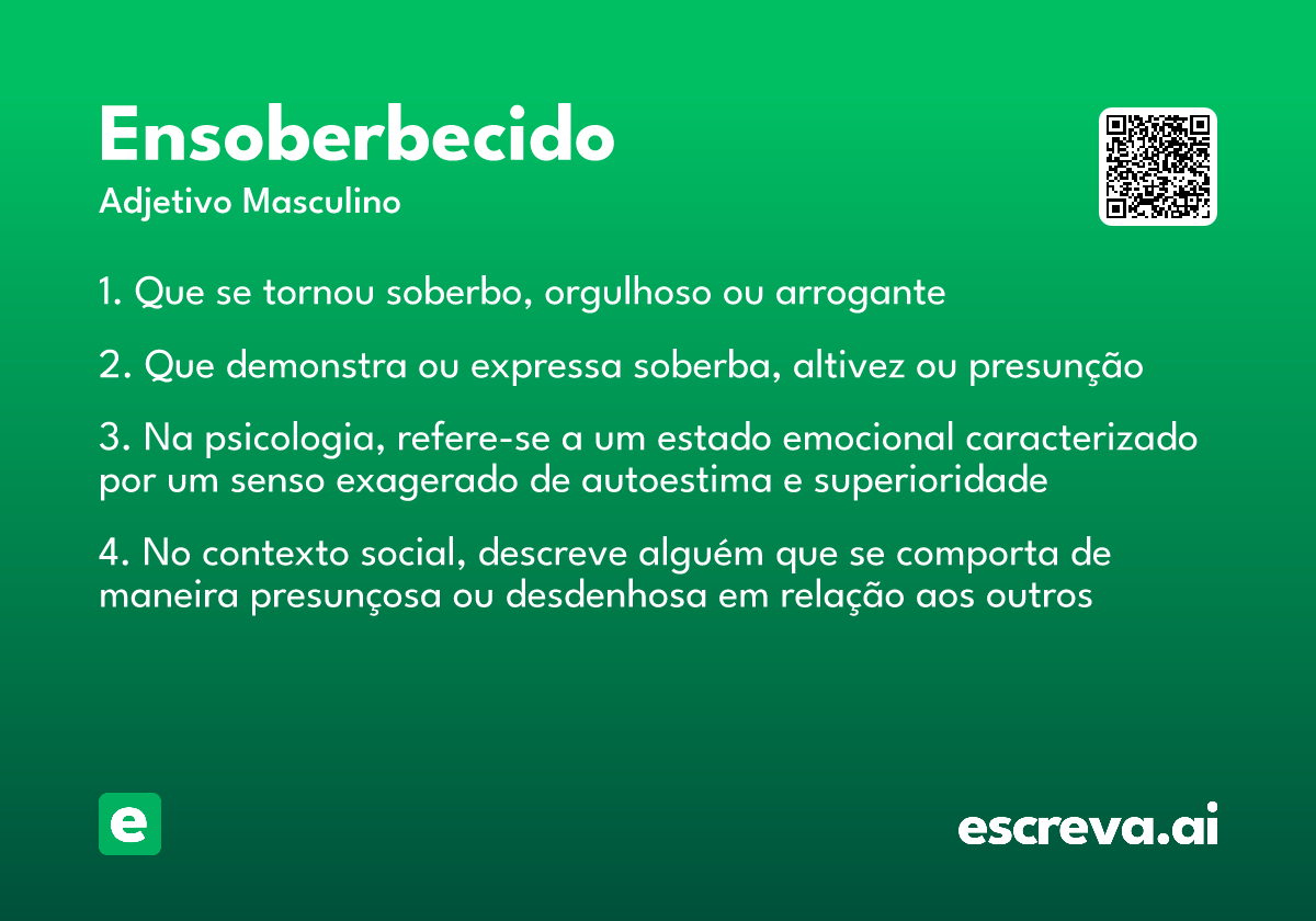 ensoberbecido