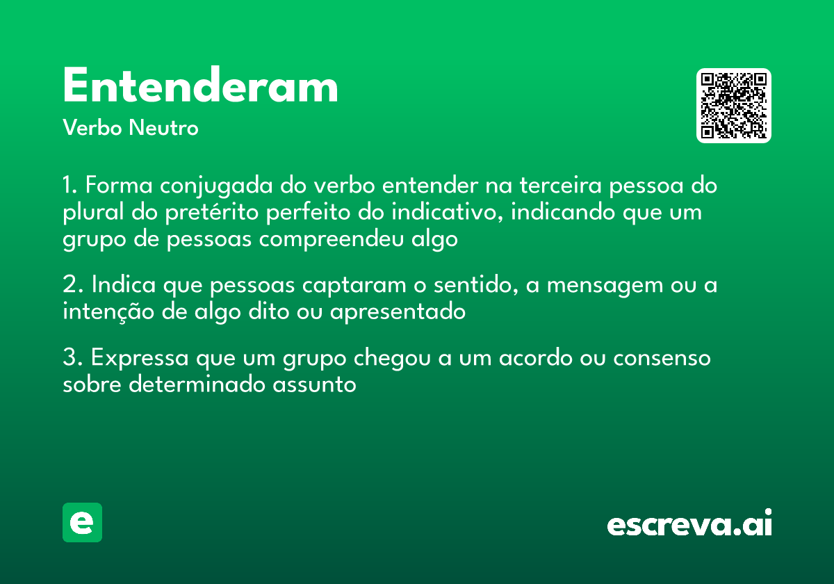 entenderam