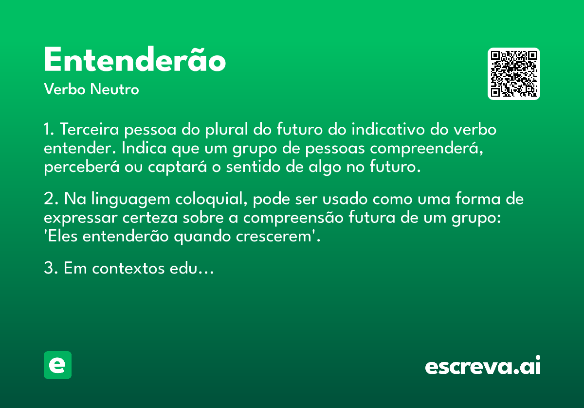entenderão
