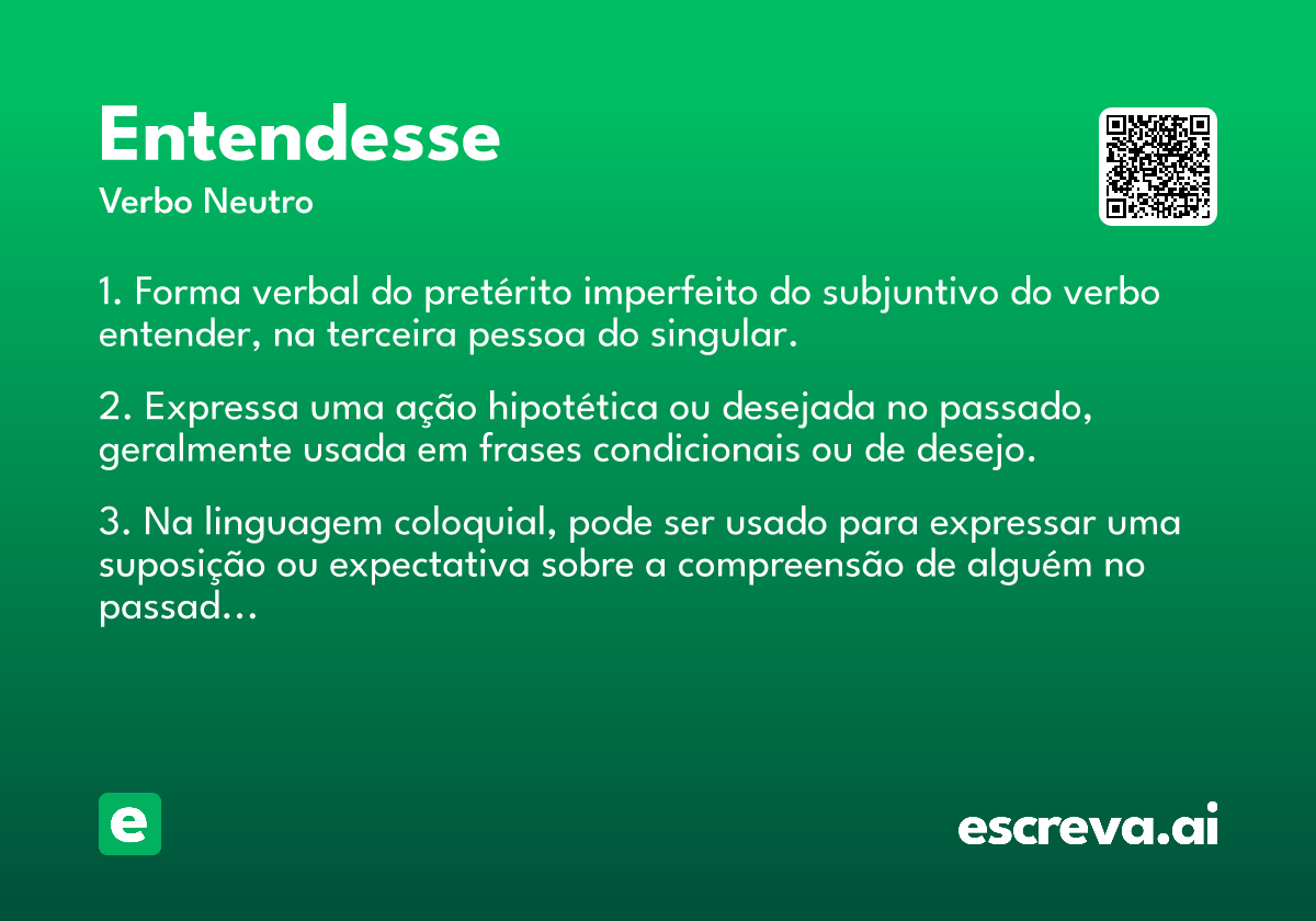 entendesse
