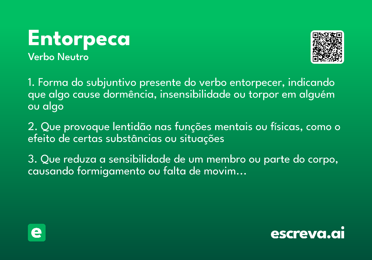 entorpeca