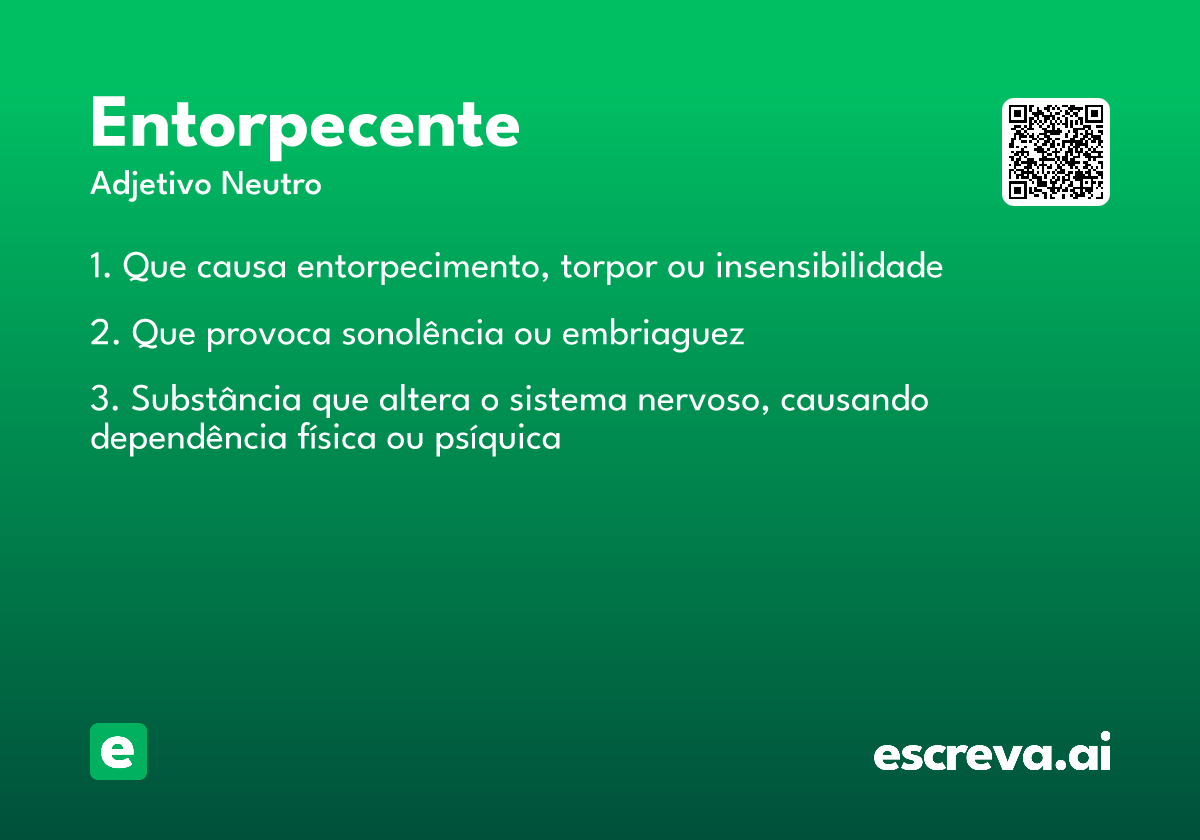 entorpecente