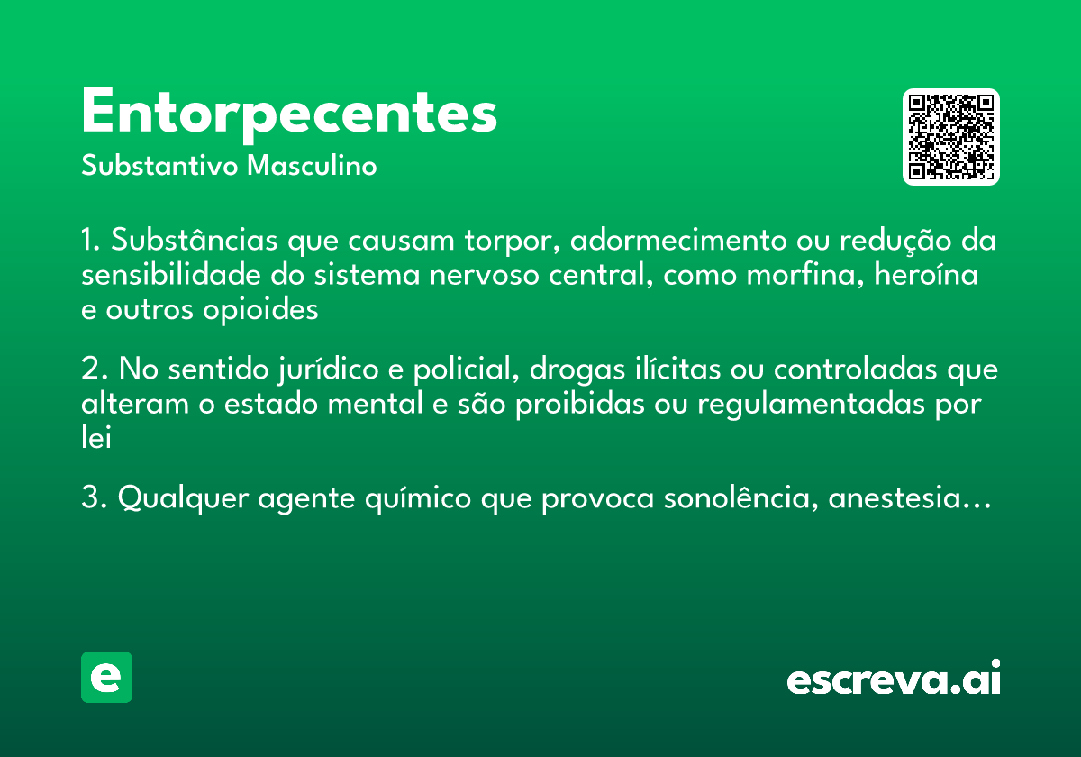 entorpecentes