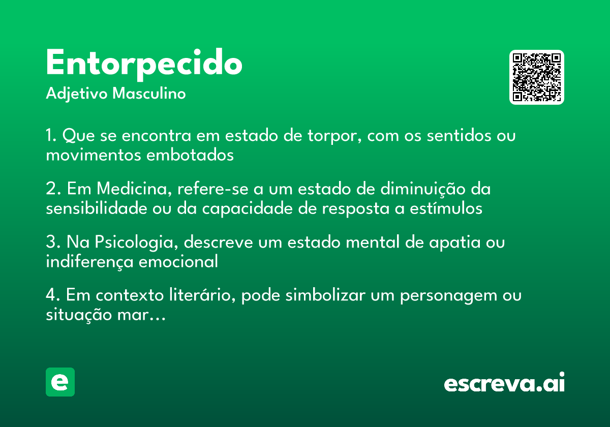 entorpecido