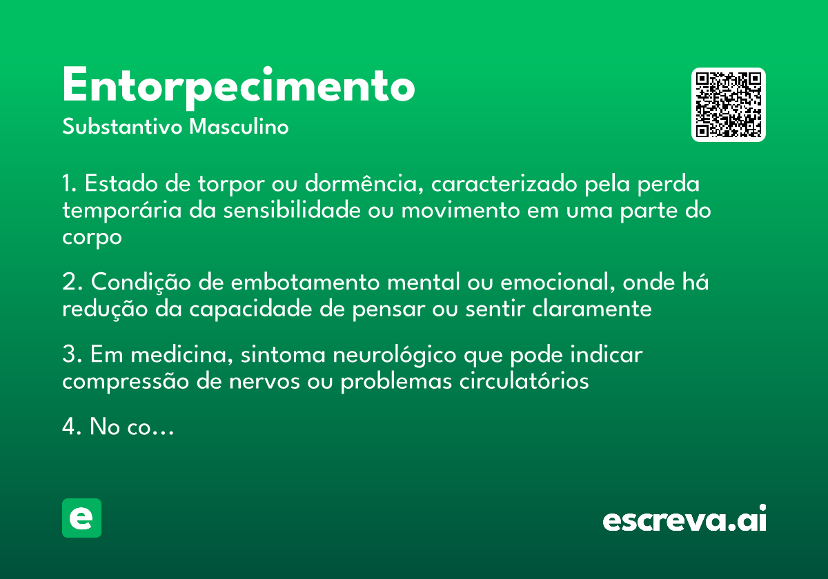 entorpecimento