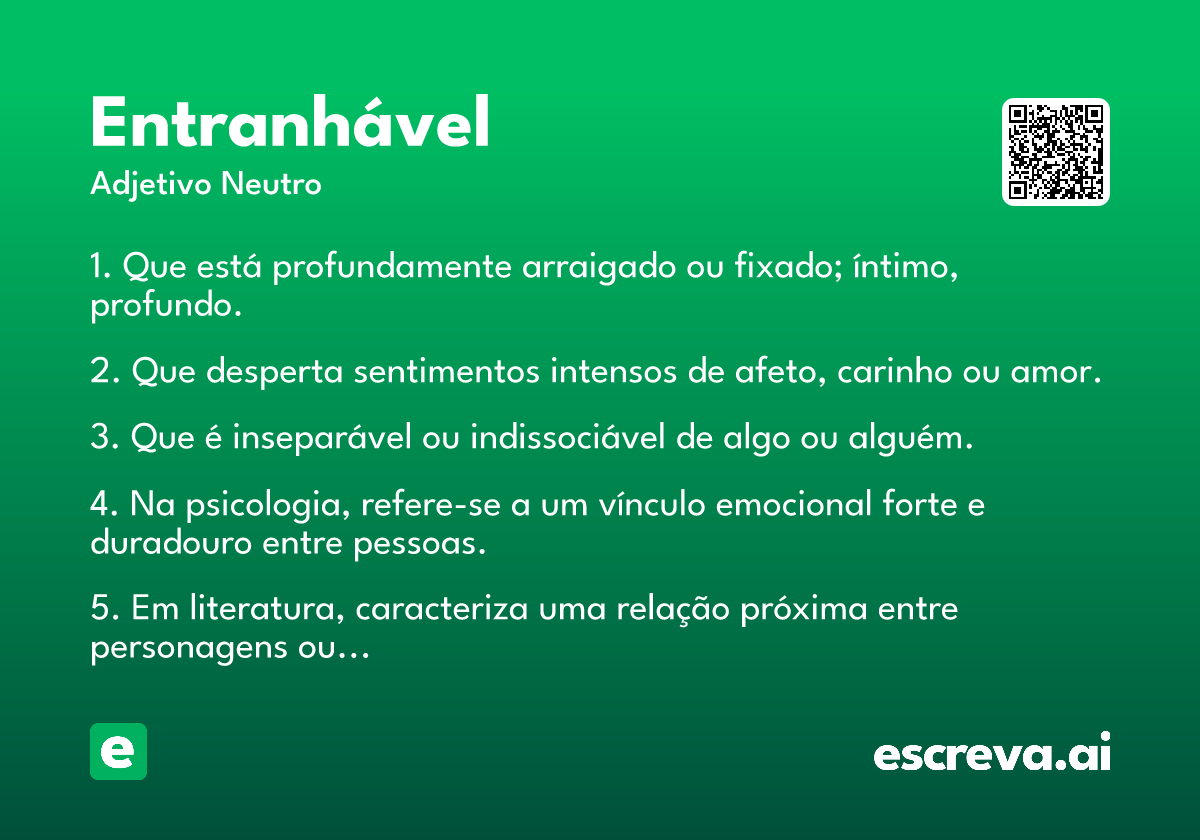 entranhável