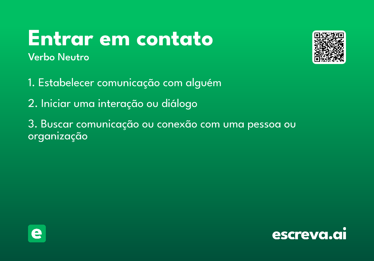 entrar em contato