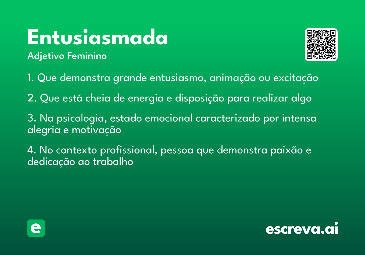 entusiasmada