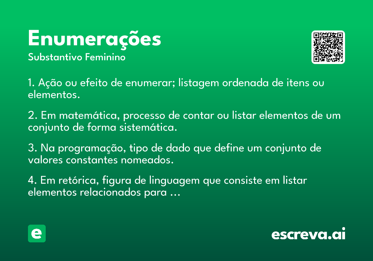 enumerações