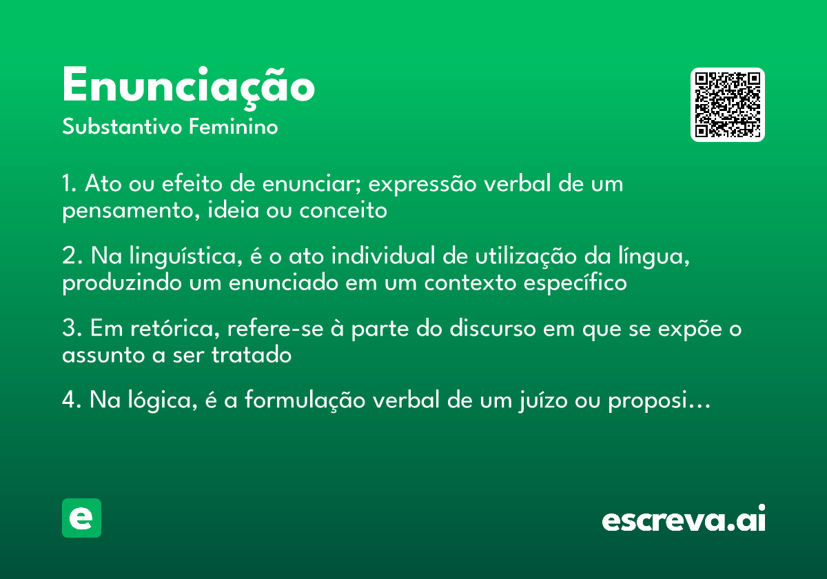 enunciação