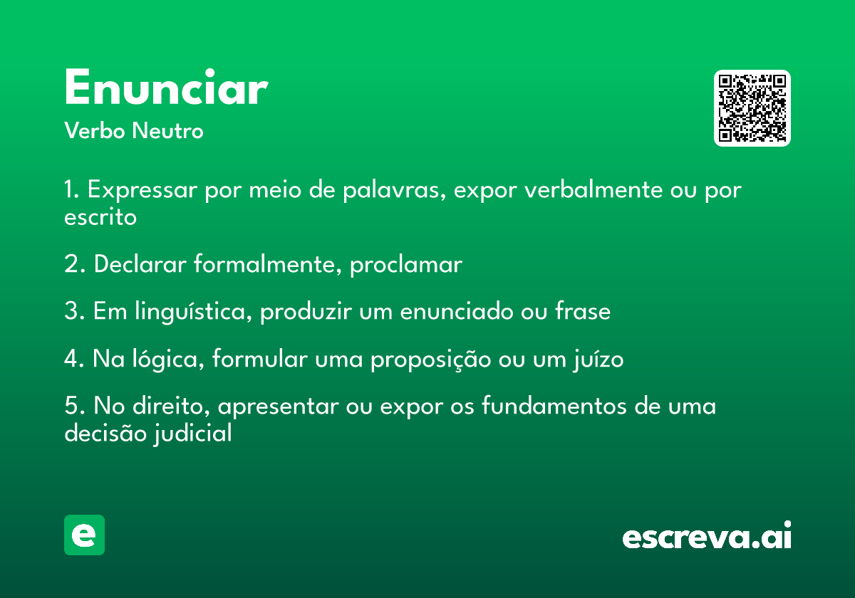 enunciar