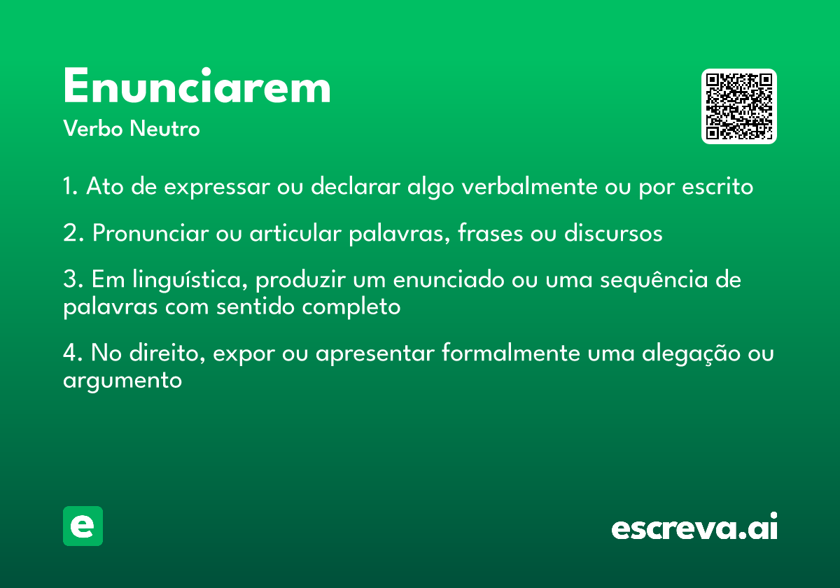 enunciarem